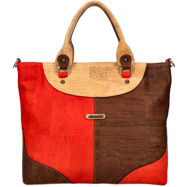 ELENCO Korková dámska kabelka do ruky 811MS červená 40954112