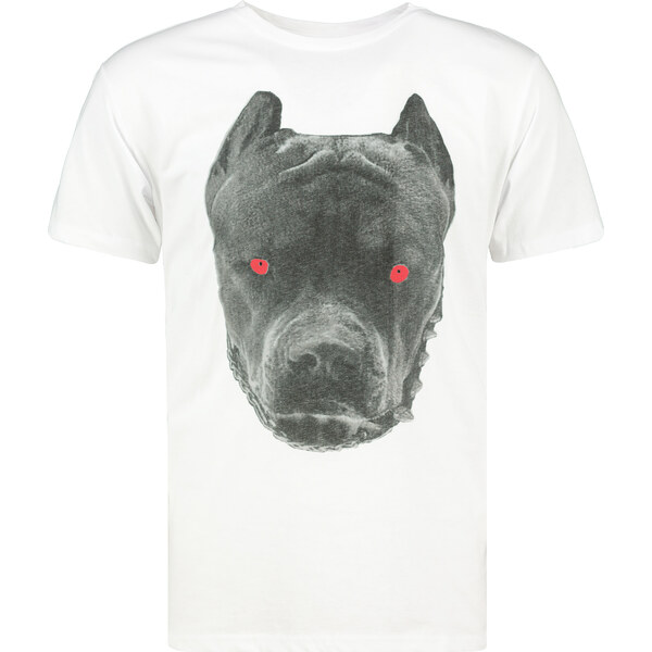 Biele pánske tričko s potlačou Dstreet 50684920