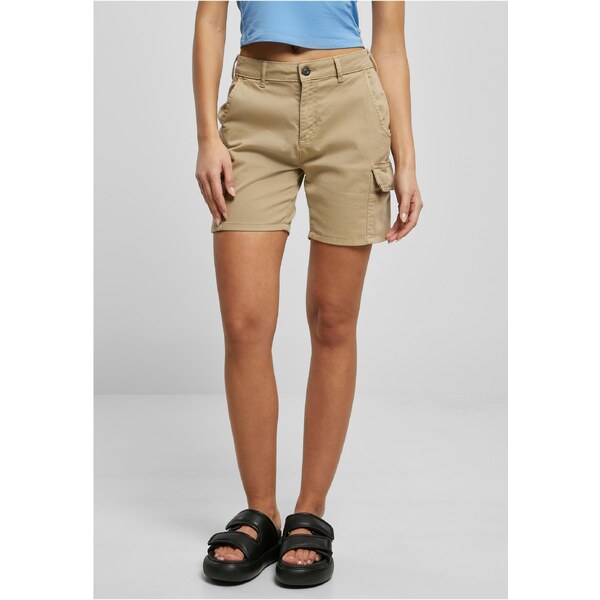 Urban Classics Womens High-Waisted Cargo Shorts Union Beige 50637532
