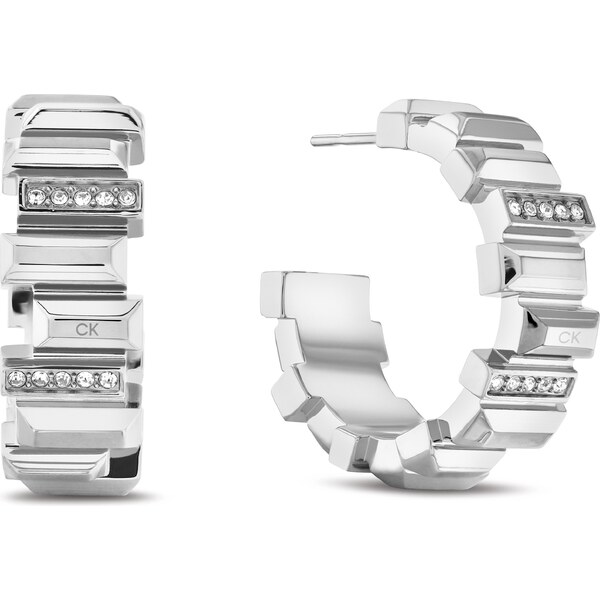 Calvin Klein Masívne oceľové kruhy s kryštálmi Luster 35000237 67122696