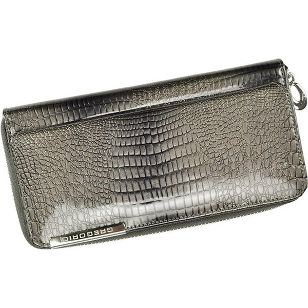 Kožená peňaženka na veľa kariet Gregorio GF111 sivá 40993419