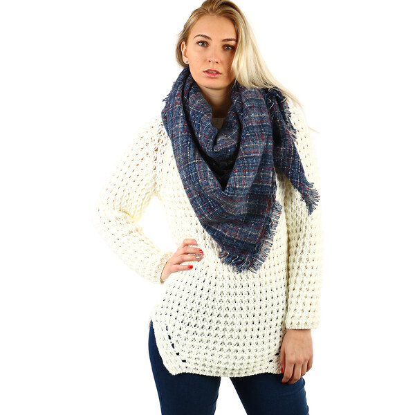 Glara Maxi kockovaný teplý šál 8581943