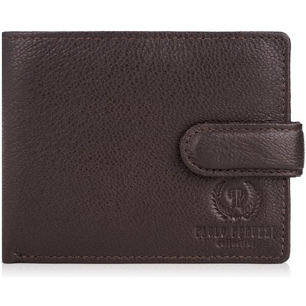 PAOLO PERUZZI Pánska kožená peňaženka s RFID | hnedá T-77-BR 41085784