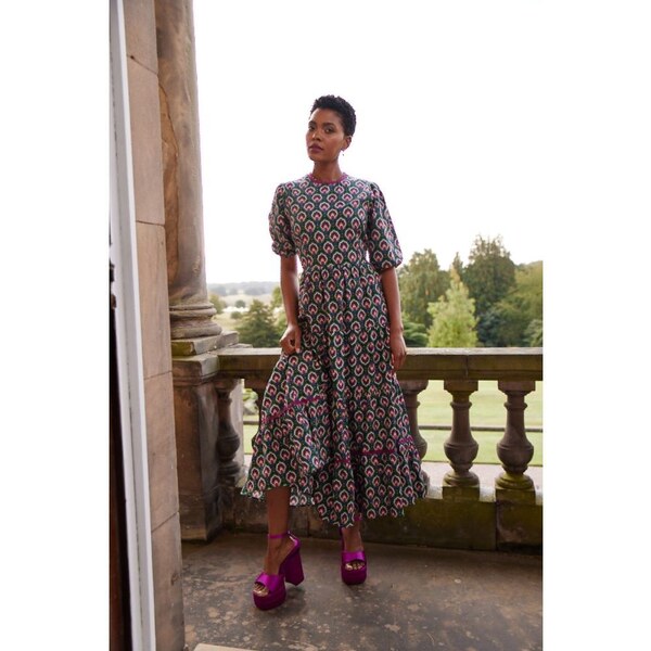 Another Sunday Zelené vzorované šaty 41090938