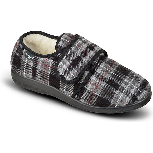 Mjartan Pánske celé uzavreté papuče na suchý zips- zateplené nízke 41091072