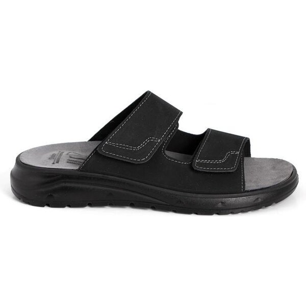 BATZ Pánske kožené čierne šľapky ERIK 41106980