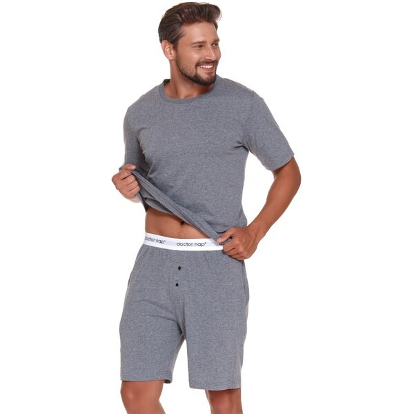 DOCTOR NAP Sivé pánske krátke pyžamo 41130686