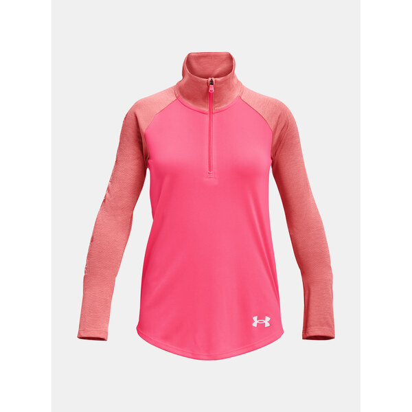 Tmavo ružové dievčenské športové tričko Under Armour Tech 50659042