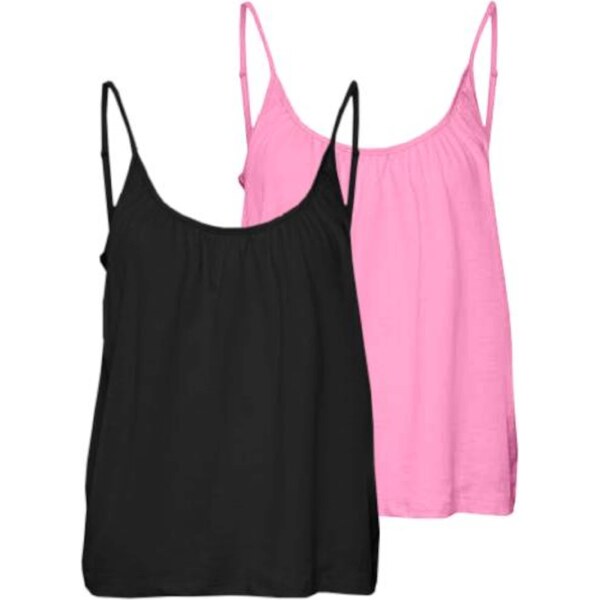 VERO MODA Top LUNA svetloružová / čierna 41230447