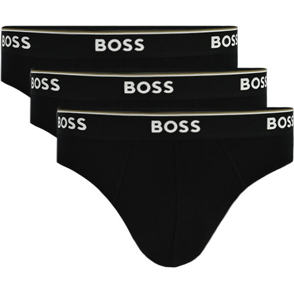 3PACK pánske slipy Hugo Boss čierne 65361033
