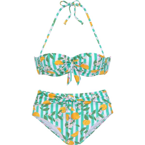 BUFFALO Bikiny mätová / nefritová / svetlooranžová / šedobiela 54247634