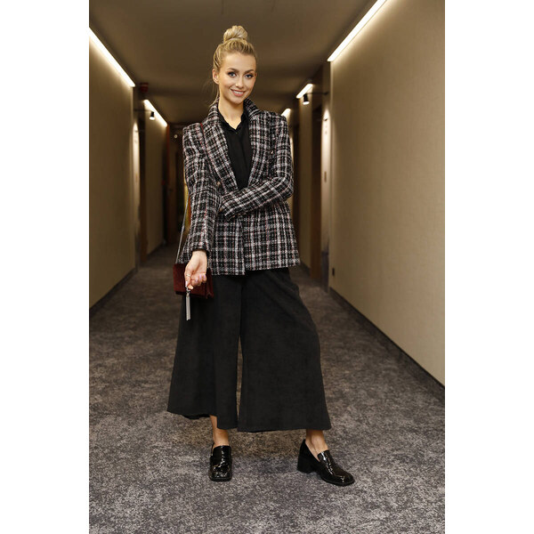 Ann Gissy Čierne dvojradové kárované sako (AG3-1980) 41246853