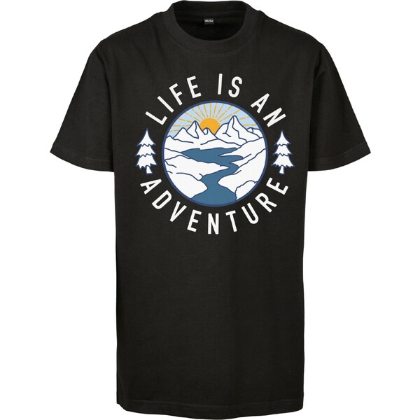 Mister Tee Tričko Life Is An Adventure tmavomodrá / oranžová / čierna 56627414