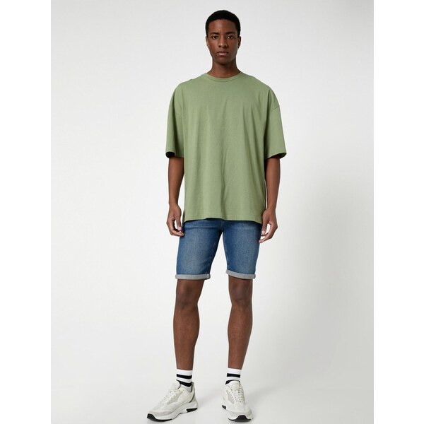 Koton Rifle Denim Šortky S Vrstveným Detailom Na Nohách, Vreckami A 50616858