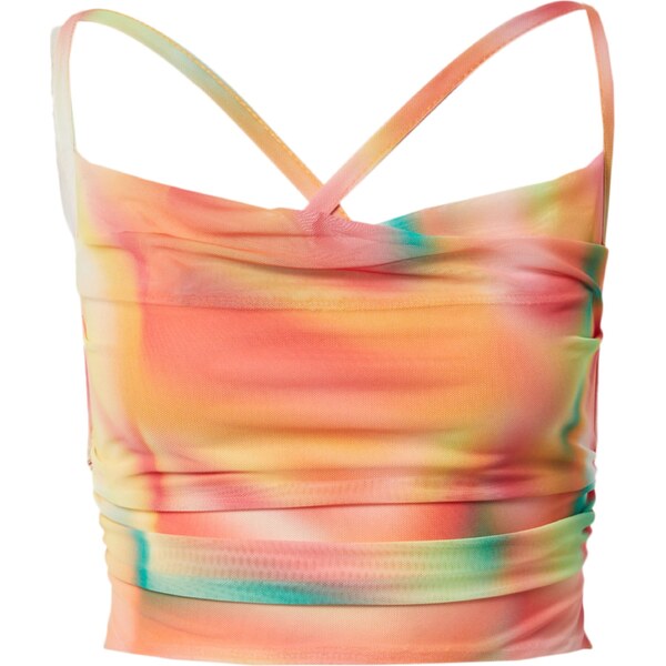 VIERVIER Top Charleen tmavožltá / nefritová / oranžová / koralová 58449840