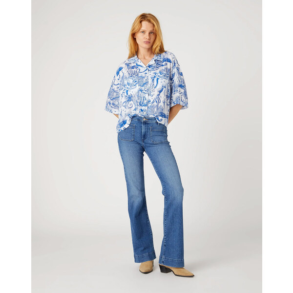 Dámske rifle WRANGLER W2334736Y FLARE RAVEN 41336173