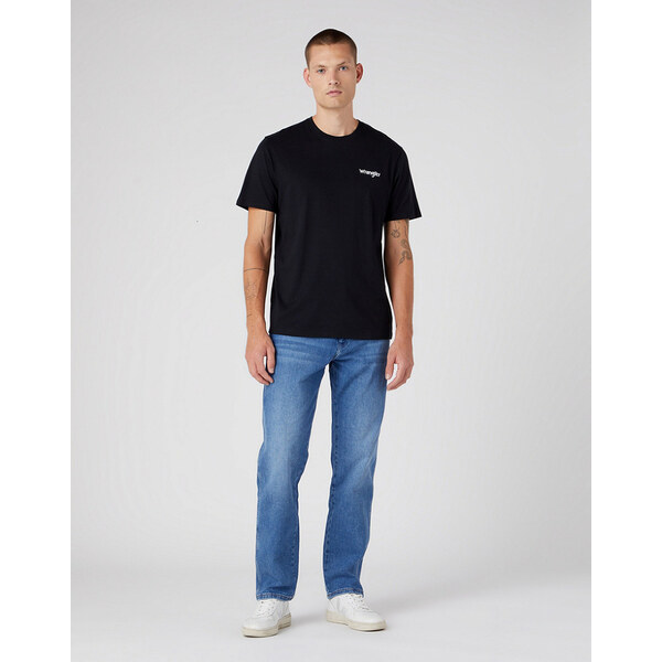 Dvojbalenie pánskych tričiek WRANGLER W7BZFQE12 SIGN OFF TEE TRUE NAVY 41336175