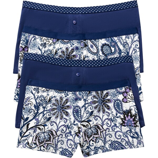 bonprix Dámske boxerky (4 ks), farba biela 44794686