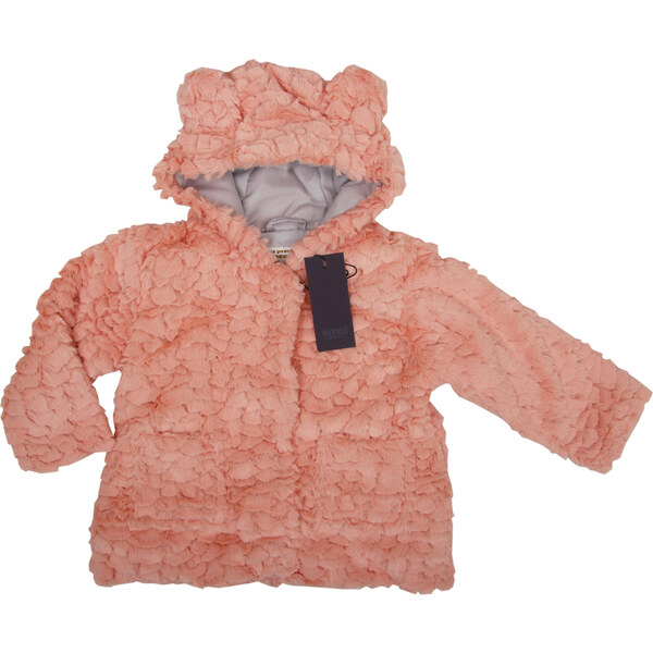 Emoi dievčenská marhuľová teplá bunda s kapucňou 16470393