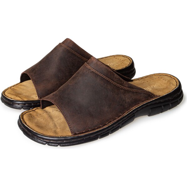 Vlnka Pánske kožené šľapky Teodor hnedá veľkosti obuvi - dospelí 44 43392556