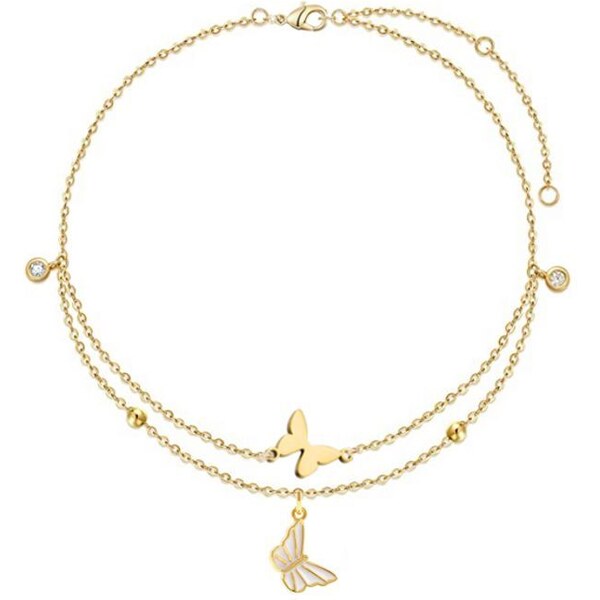 SWAROVSKI Elements Swarovski e. retiazka na nohu Miss Butterfly, motýľ 41457790