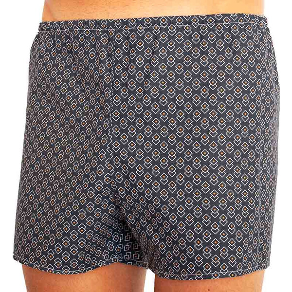 Klasické pánske trenky Foltýn tmavo modré kosoštvorce nadrozmer 3 32441334