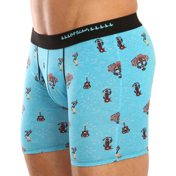Pánske boxerky 69SLAM fit bamboo day of the dead (MPBDOF-BB) 34409717