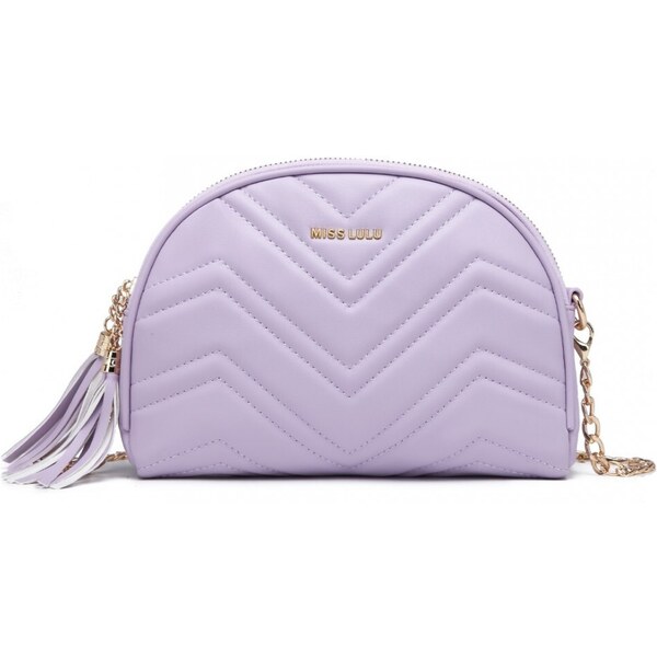 Miss Lulu Kabelka - prešívaná crossbody Miss L fialová 46813194