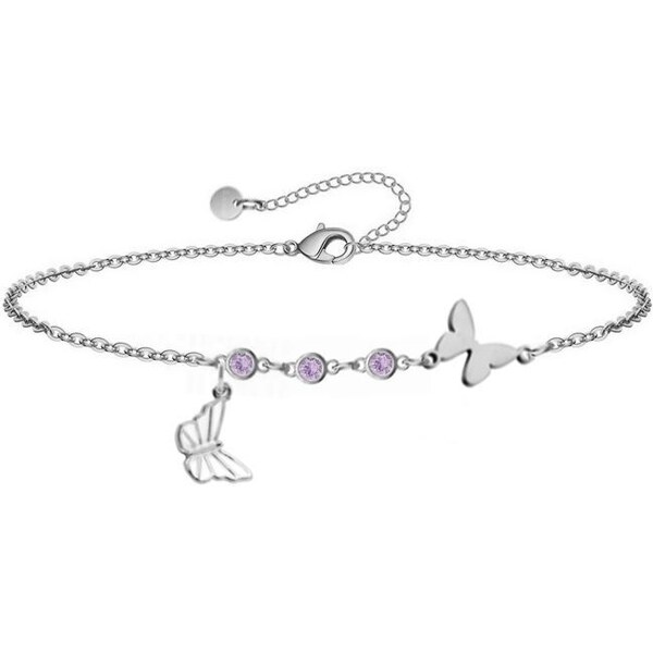 SWAROVSKI Elements Swarovski e. náramok Miss Butterfly, motýľ lila 41607935