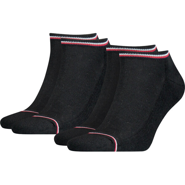 TOMMY HILFIGER - 2PACK Tommy original iconic čierne členkové ponožky 41651894