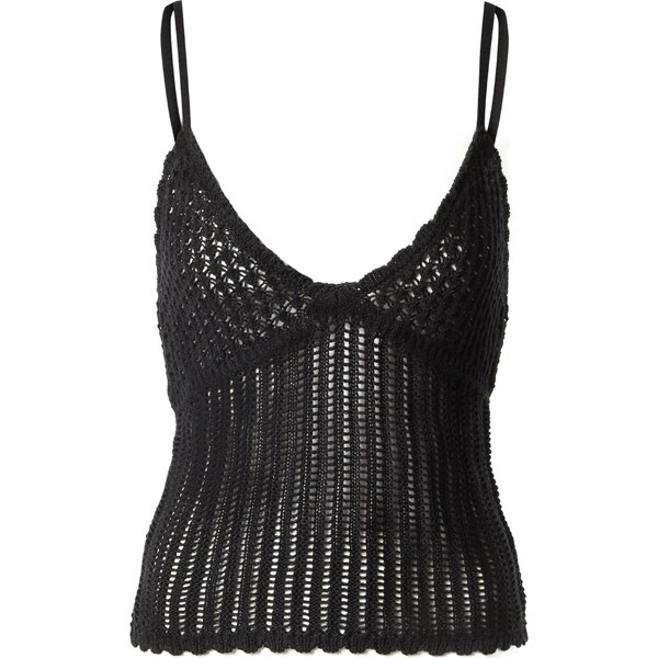 LENI KLUM x ABOUT YOU Vyšívaný top Liv čierna 54248994