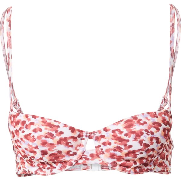 Hunkemöller Bikinový top Tobago orgovánová / karmínovo červená / biela 43055169