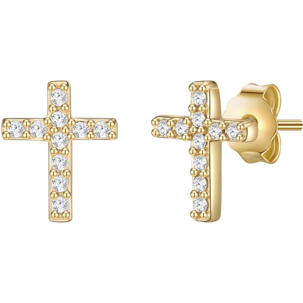 Glanzstücke München Náušnice zlatá / priehľadná 66507488