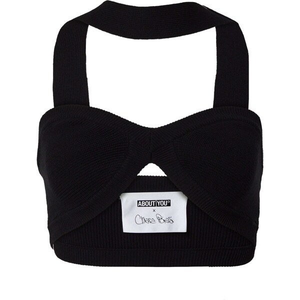 ABOUT YOU x Chiara Biasi Vyšívaný top Rosalia čierna 54249057