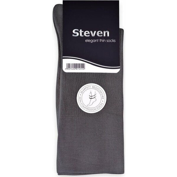 STEVEN Tmavosivé pánske ponožky Art.107 LE3, GRAPHITE 42006205