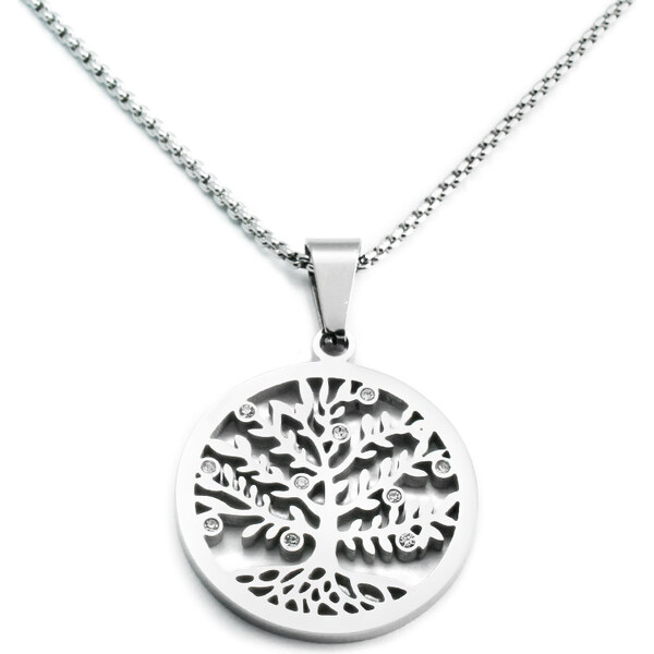 BM Jewellery Dámsky náhrdelník 2,5 cm strom života so zirkónmi z 42065821