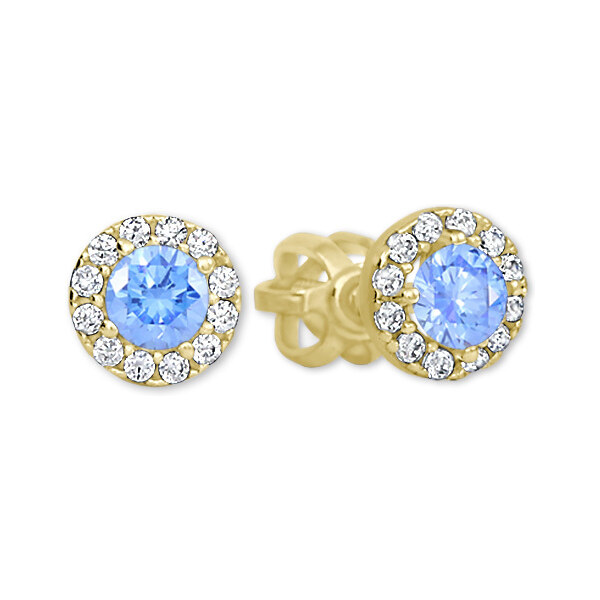 Soliter Blyštivé zlaté náušnice s kryštálmi 745 239 001 00806 0000500 66596126