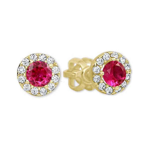 Soliter Blyštivé zlaté náušnice s kryštálmi 745 239 001 00806 0000700 66592660