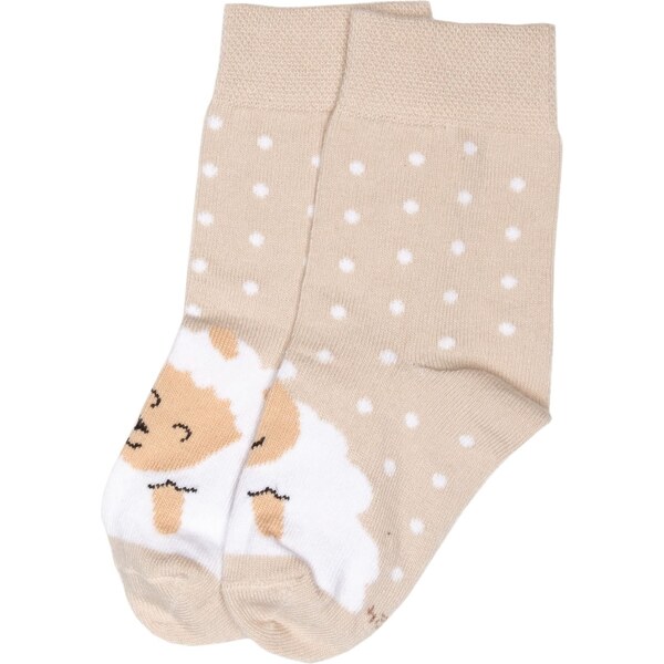 Detské bavlnené ponožky Vlnka ovečka béžová 65063421