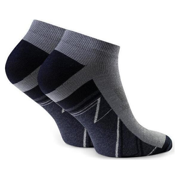 STEVEN Tmavosivé pánske členkové ponožky Art. 101 TB090, GRAY 42066571
