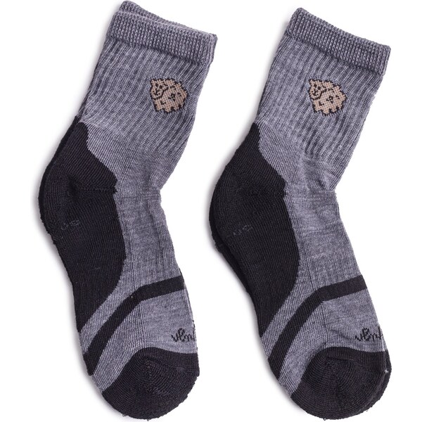 Vlnka Detské ponožky Merino 2 páry tmavo sivá 19493866