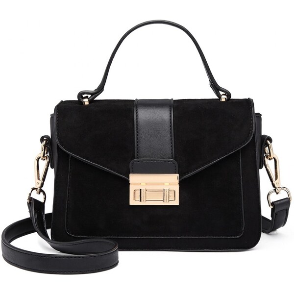 Štýlová čierna menšia dámska kabelka Miss Lulu 42102513