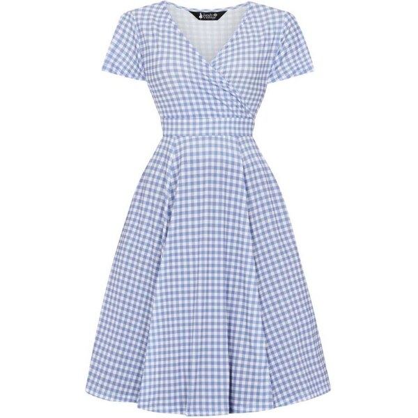 Lady Vintage Lady V Lyra Modré mini šaty Gingham 42104831