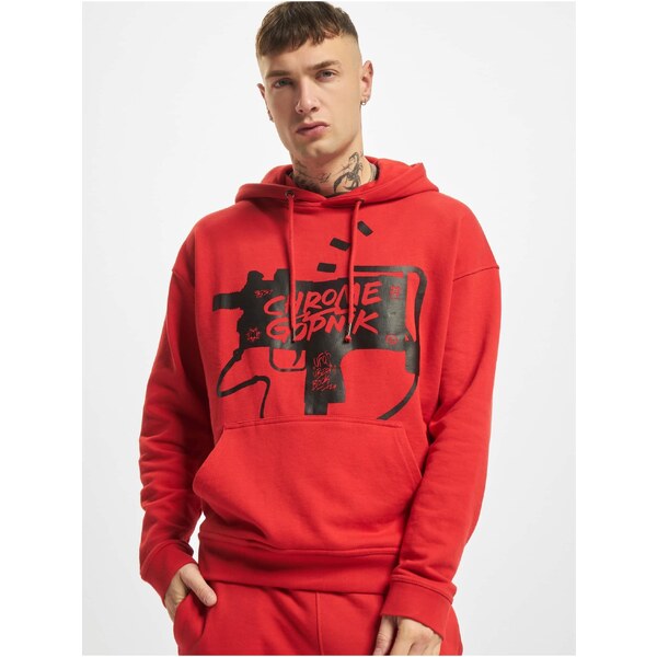 DEF Červená mikina s kapucňou U.Ü.B x Red 50672235