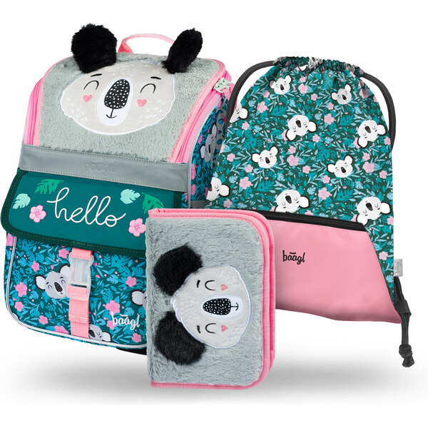 BAAGL SET 3 Zippy Baby Koala: aktovka, penál, sáeek 62194054
