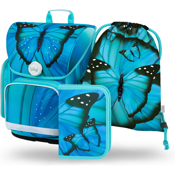 BAAGL SET 3 Ergo Buterfly: aktovka, penál, sáček 62192653