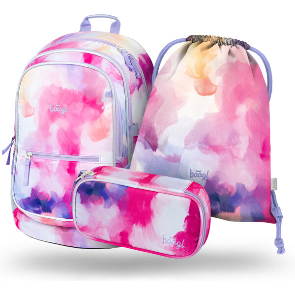 BAAGL SET 3 Core Painting: batoh, penál, sáček 62195781