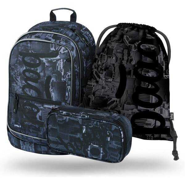 BAAGL SET 3 Core Technic: batoh, penál, sáček 62192663