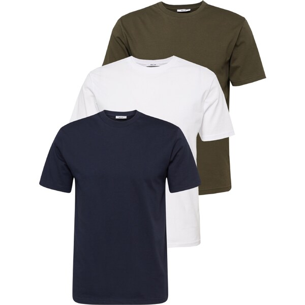 ABOUT YOU Tričko Len tmavomodrá / zelená / biela 39631238