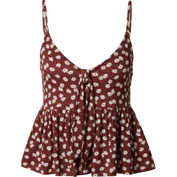 ABOUT YOU Top Aurelia hnedá / biela 63144094